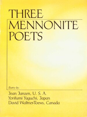 cover image of Three Mennonite Poets
